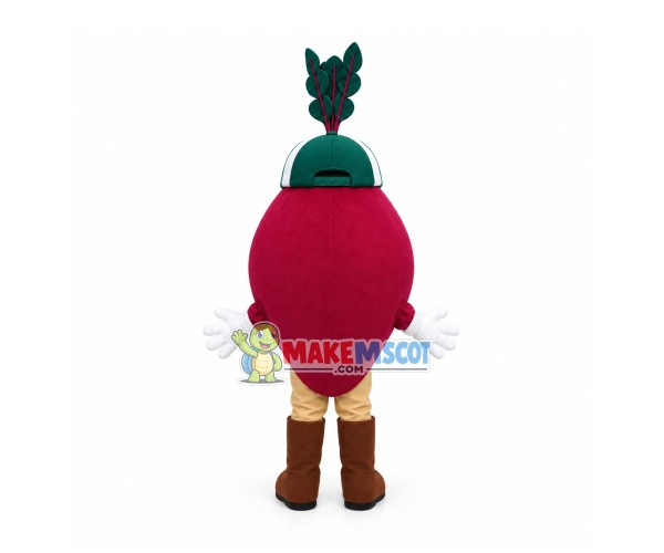 Happy Beet Mascot Costume Happy Beet Mascot Costume