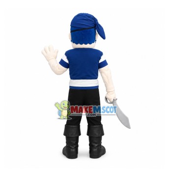 Blue Pirate Man Mascot Costume