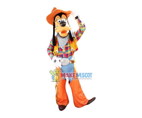 Cowboy Goofy Mascot Costume Cowboy Goofy Mascot Costume