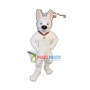 White German Shepherd Dog Bolt Mascot Costume