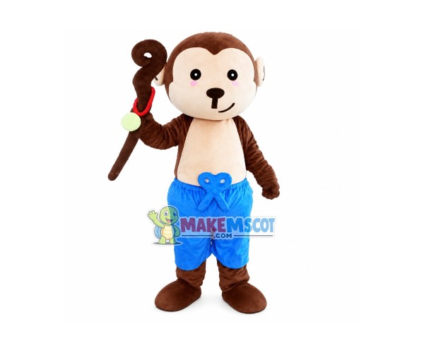 Cartoon Monkey Mascot Costume