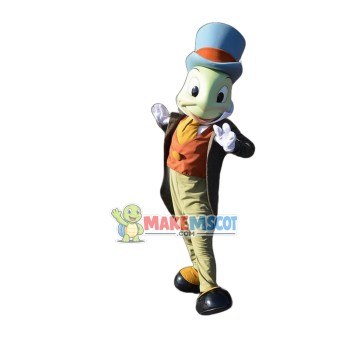Superb Jiminy Cricket Mascot Costume Superb Jiminy Cricket Mascot Costume