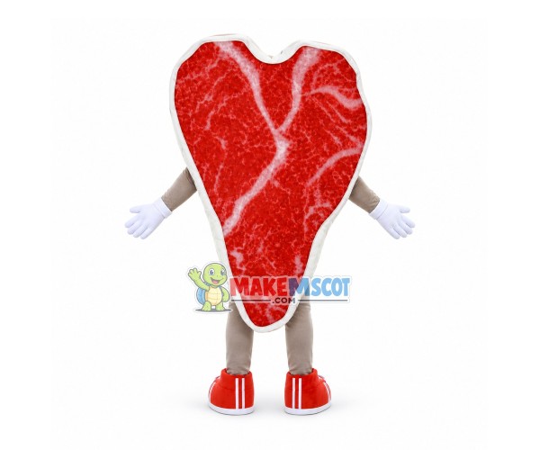Steak Mascot Costume Steak Mascot Costume