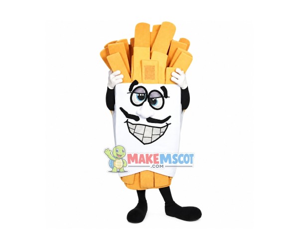 Superb French Fries Mascot Costume Superb French Fries Mascot Costume