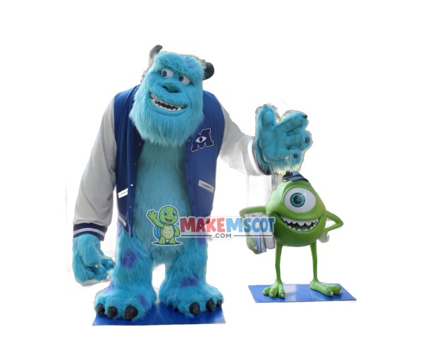 Mike Wazowski & Monster Sully James P Sullivan Mascot Costume Mike Wazowski & Monster Sully James P Sullivan Mascot Costume