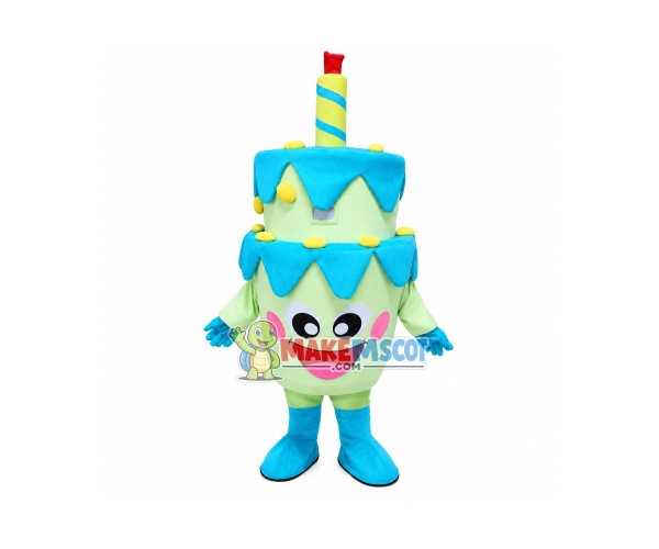 Superb Birthday Cake Mascot Costume Superb Birthday Cake Mascot Costume