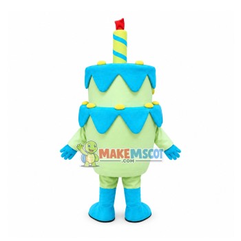 Superb Birthday Cake Mascot Costume Superb Birthday Cake Mascot Costume