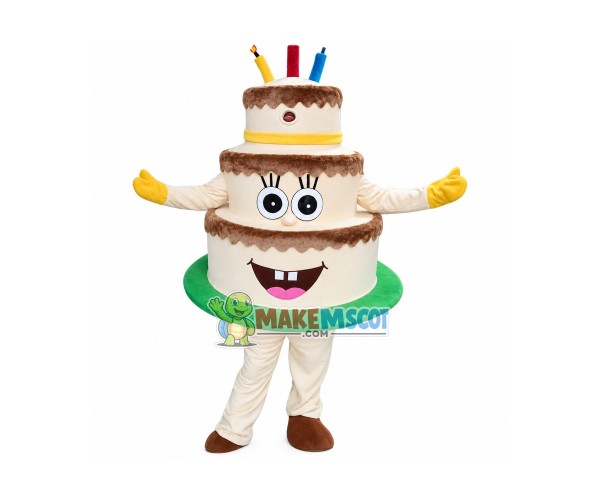Professional Birthday Cake Mascot Costume Professional Birthday Cake Mascot Costume
