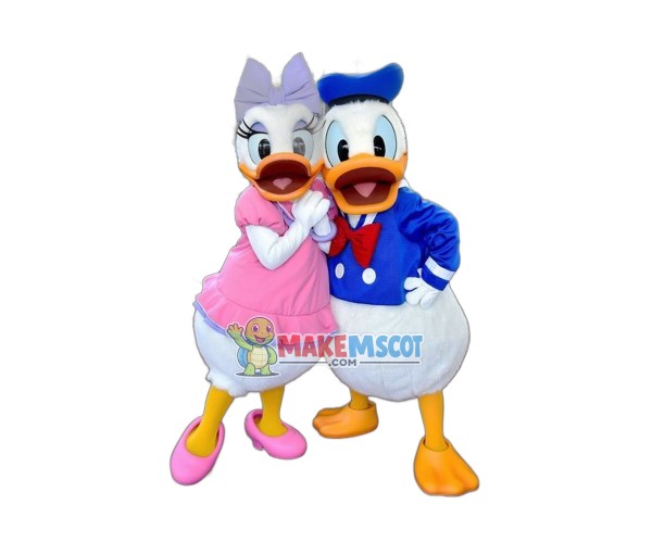 Donald and Daisy Duck Mascot Costume Donald and Daisy Duck Mascot Costume