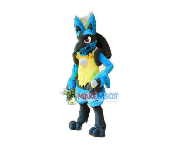 Pokemon Pok Lucario Mascot Costume Pokemon Pok Lucario Mascot Costume