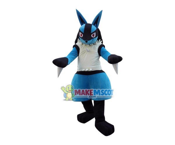 Pokemon Pok Lucario Mascot Cartoon Costume Pokemon Pok Lucario Mascot Cartoon Costume