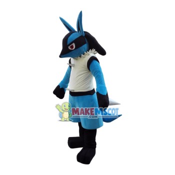 Pokemon Pok Lucario Mascot Cartoon Costume Pokemon Pok Lucario Mascot Cartoon Costume