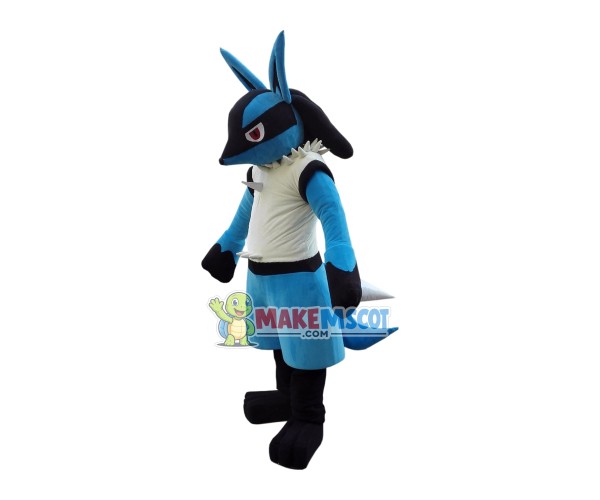 Pokemon Pok Lucario Mascot Cartoon Costume Pokemon Pok Lucario Mascot Cartoon Costume