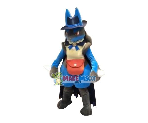 Pokemon Pok Halloween Lucario Mascot Costume Pokemon Pok Halloween Lucario Mascot Costume