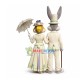 Bugs Bunny & Lola Bunny Mascot Costume Bugs Bunny & Lola Bunny Mascot Costume