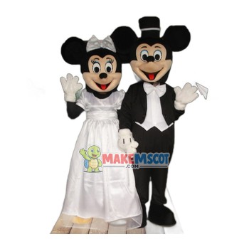 Mickey & Minnie Wedding Mascot Costume Mickey & Minnie Wedding Mascot Costume