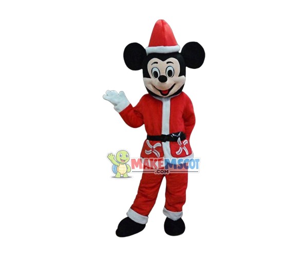 Happy Christmas Mickey Mascot Costume