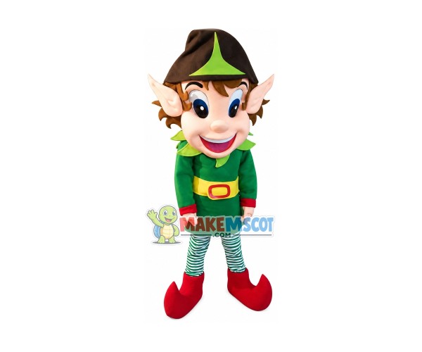 Christmas Elf Santa Claus Helper Mascot Costume
