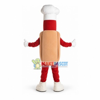Chef Hot Dog Mascot Costume Chef Hot Dog Mascot Costume
