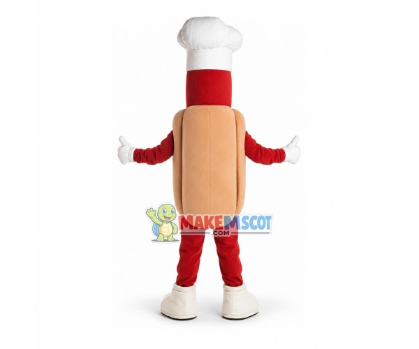 Chef Hot Dog Mascot Costume Chef Hot Dog Mascot Costume