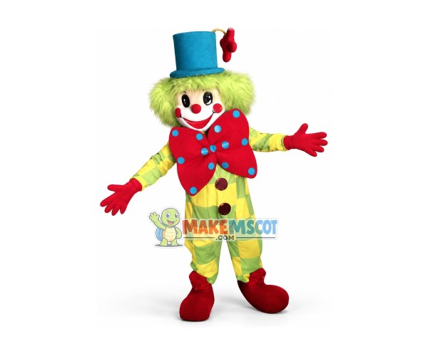 Superb Clown Mascot Costume Superb Clown Mascot Costume