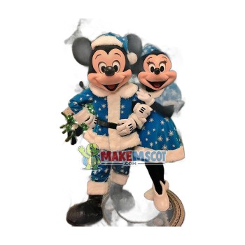Superb Christmas Mickey and Minnie Mascot Costume Superb Christmas Mickey and Minnie Mascot Costume