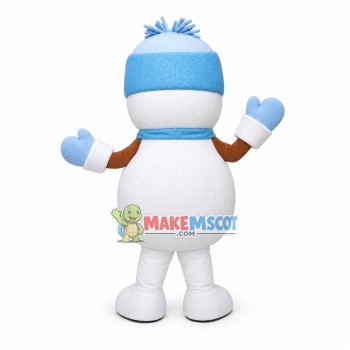 Blue Christmas Snowman Mascot Costume