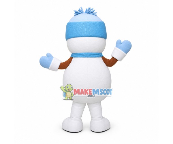 Blue Christmas Snowman Mascot Costume Blue Christmas Snowman Mascot Costume