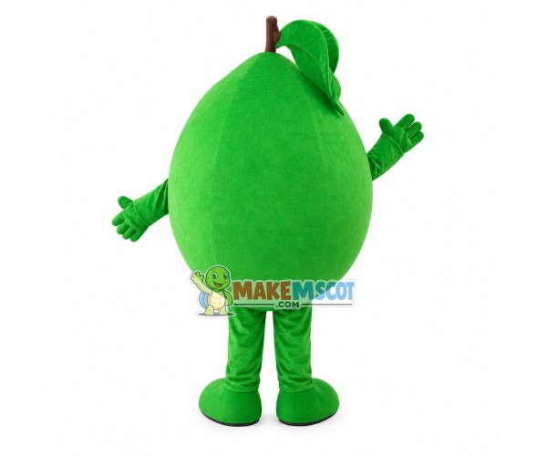 Green Orange Mascot Costume Green Orange Mascot Costume