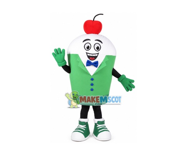 Superb Cupcake Mascot Costume Superb Cupcake Mascot Costume