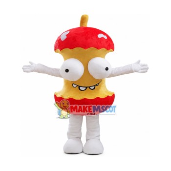 Red Apple Core Mascot Costume