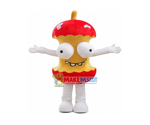 Red Apple Core Mascot Costume Red Apple Core Mascot Costume