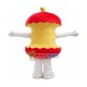 Red Apple Core Mascot Costume Red Apple Core Mascot Costume