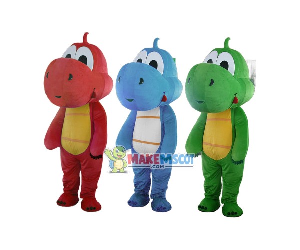 Cartoon Green Dinosaur Mascot Costume