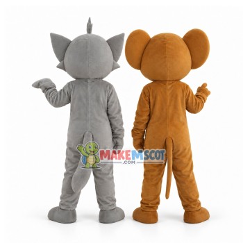 Jerry Mouse & Tom Cat Costume Cartoon Mascot Costume Jerry Mouse & Tom Cat Costume Cartoon Mascot Costume