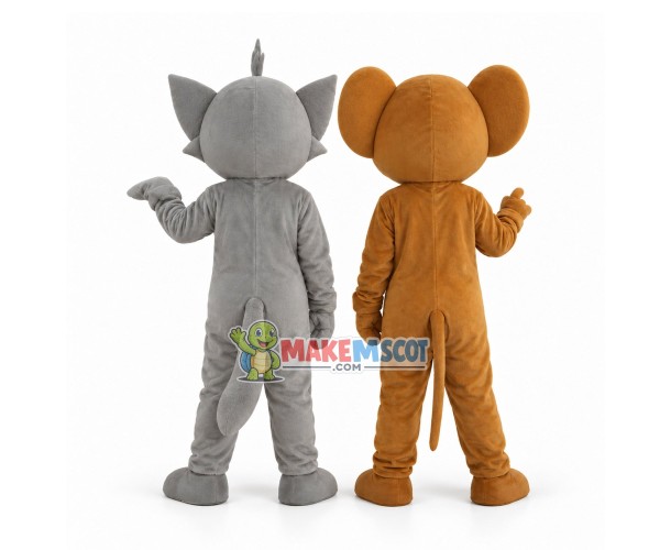 Jerry Mouse & Tom Cat Costume Cartoon Mascot Costume Jerry Mouse & Tom Cat Costume Cartoon Mascot Costume