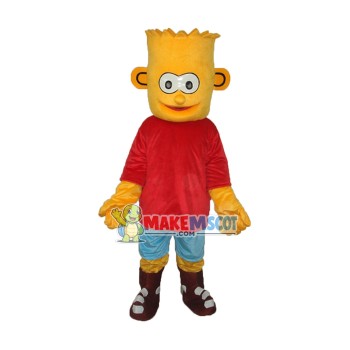 Bart Simpson Son Mascot Adult Costume Bart Simpson Son Mascot Adult Costume