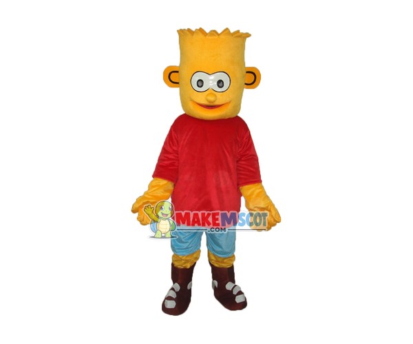 Bart Simpson Son Mascot Adult Costume Bart Simpson Son Mascot Adult Costume