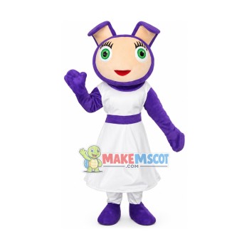 PurpleGirl Adult Mascot Costume