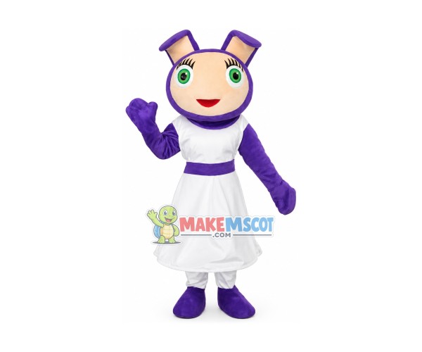 PurpleGirl Adult Mascot Costume PurpleGirl Adult Mascot Costume