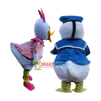 Adult One Pair of Donald Duck and Daisy Mascot Costumes