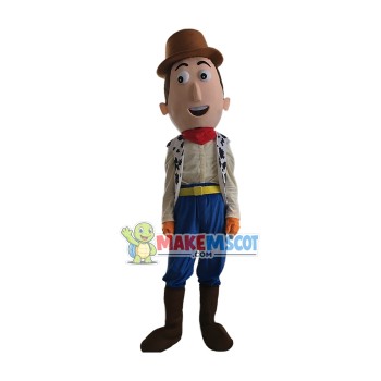 Cartoon Cowboy Woody Mascot Costume