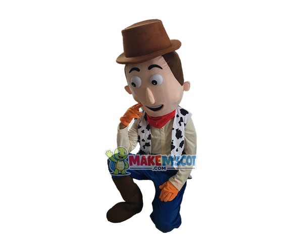Cartoon Cowboy Woody Mascot Costume