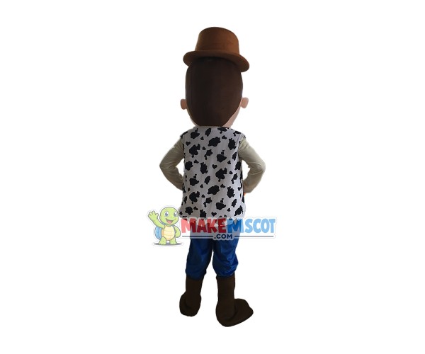 Cartoon Cowboy Woody Mascot Costume