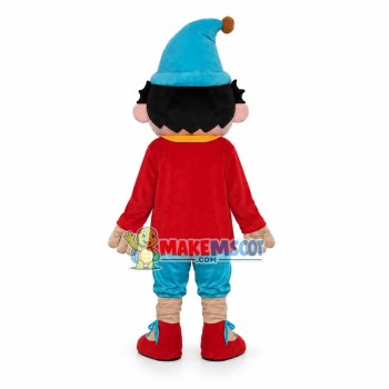 Pinocchio Boy Mascot Costume Pinocchio Boy Mascot Costume