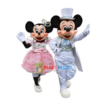 Superb Dating Mickey & Minnie Mascot Costume Superb Dating Mickey & Minnie Mascot Costume