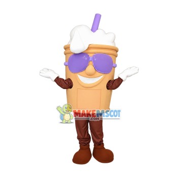 Frothy Drink Mascot Costume Frothy Drink Mascot Costume