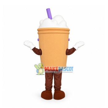 Frothy Drink Mascot Costume Frothy Drink Mascot Costume