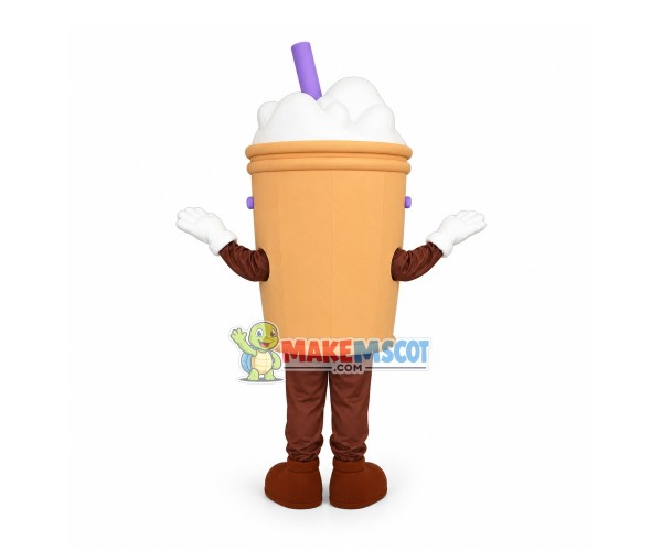 Frothy Drink Mascot Costume Frothy Drink Mascot Costume