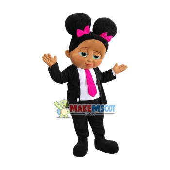 Realistic Boss Baby Girl Mascot Costume Realistic Boss Baby Girl Mascot Costume